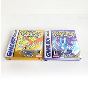Silver Red Crystal New Design 7 Colors Gold Green Yellow Version Holographic Metallic Foil Finish <b>Game</b> Box for Gbc - Product Image 5