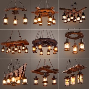 Lampes suspendues en <span class=keywords><strong>bois</strong></span> Farmhouse Lustres <span class=keywords><strong>Luminaire</strong></span> <span class=keywords><strong>Suspension</strong></span> Vintage Kitchen Pendant Lighting - Product Image 3