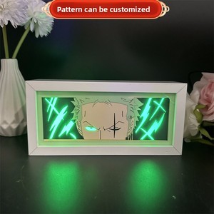Lámpara de Papel Tallado de <span class=keywords><strong>One</strong></span> <span class=keywords><strong>Piece</strong></span>, Luffy y Zoro, Adorno de Escritorio Hecho a Mano, Regalo, Luz Nocturna Decorativa - Product Image 3