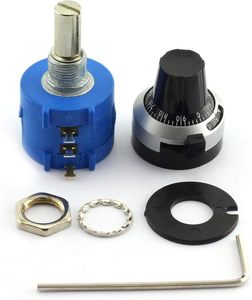 3590S-2-502L 3590S Präzisions verstellbares 5K Ohm 2W Rotations potentiometer mit 10 Umdrehungen Zähl zifferblatt und Knopf - Product Image 2