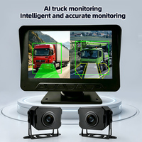 Système de surveillance arrière bidirectionnel pour camions avec caméra de recul IA et double enregistrement pour avertissement de véhicule à basculement latéral (BSD)