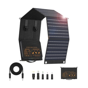 ALECTER 60W แผงโซลาร์เซลล์แบบโมโนคริสตัลไลน์แบบพับได้ประสิทธิภาพสูงเครื่องชาร์จพลังงานแสงอาทิตย์แบบพกพาสำหรับการตั้งแคมป์กลางแจ้งเดินป่า - Product Image 1