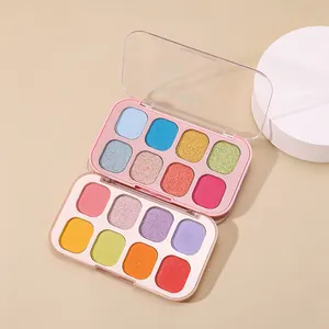 Individuelle hochpigmentierte vegane Formel 8-Farben-Lidschatten-Palette Eigenmarke