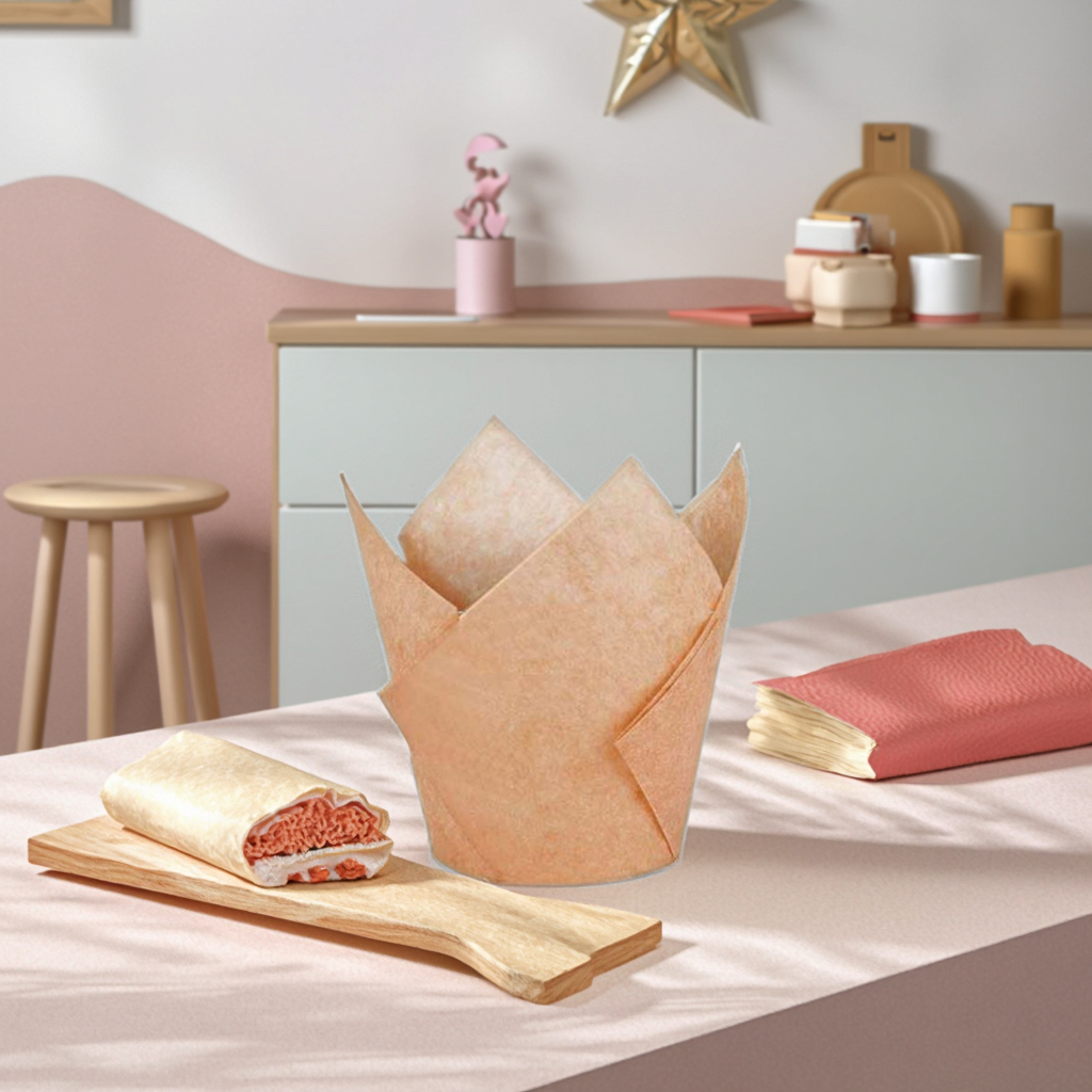 Tulip Disposable Food Grade Paper Cups and Wrapping for Cake Plates & Bowls