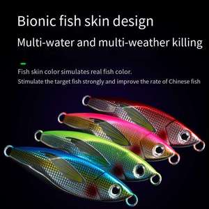 Leurre de pêche en métal UV dur en alliage, type Slow Jig, pour la pêche au bar en mer depuis le bateau, 30g 40g 60g 80g 100g 120g - Product Image 3