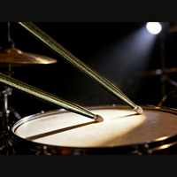 Factory Wholesale Custom Metallic Gold Green Drumsticks North American Hickory Ash Wood Drum Sticks Percussion Accessories