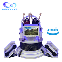 Simulador de Nave Espacial VR para 2 Jugadores 360 °   Atracción Multisensorial con Plataforma Dinámica para Parques Temáticos y Centros Comerciales
