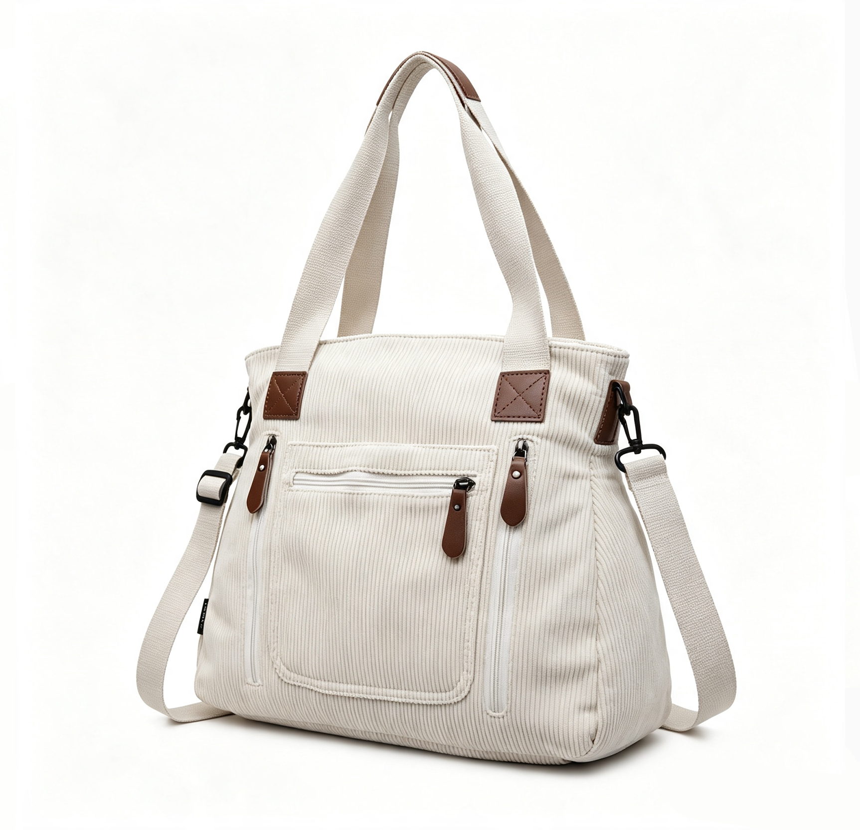 Solid Large Capacity Shoulder Tote