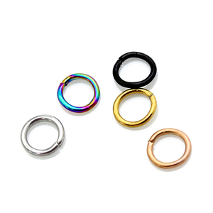 Anillos abiertos de acero inoxidable, 5x0,7mm, conectores para hacer joyas, joyería, hebilla de círculo de Metal, anillo redondo - Product Image 1
