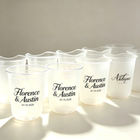 12oz Manchon isotherme rayé en néoprène pour canettes et gobelets en plastique, personnalisable avec logo et monogramme, pour cadeau de mariage
