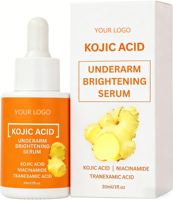 Soin des taches brunes à l'acide tranexamique de marque privée blanchissant les aisselles Sérum éclaircissant pour les aisselles à l'acide kojique