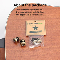2 pièces/paire de goupilles de verrouillage de sangle de guitare en laiton pour Ukulele et guitare Longteam AS-022