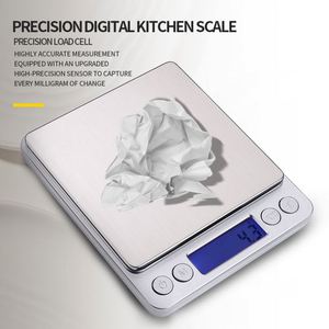 เครื่องชั่งอาหารแบบพกพา จอ LCD สแตนเลสอเนกประสงค์ ชั่งน้ำหนักได้อย่างแม่นยำ - Product Image 6