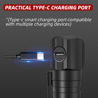 Lampe frontale LED rechargeable réglable 1200 lm USB C en forme de L Lampe de poche frontale pour la randonnée la chasse la réparation le camping