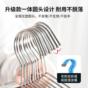 Percha para Ropa de Acero Inoxidable Reforzado Jinxian, Rectangular, Antideslizante, Resistente al Óxido, Tipo Gancho para Uso Doméstico - Product Image 3