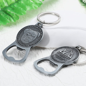 OEM cá nhân bia mở cổ bạc đôi bên logo mô hình mở chai Keychain 3D dập nổi Thanh mở chai tùy chỉnh - Product Image 6