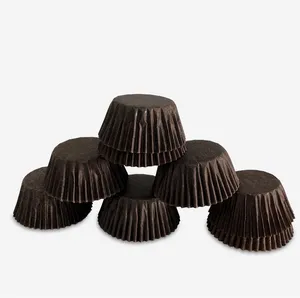 超大尺寸防油纸松饼衬垫，每箱500个大棕色纸杯蛋糕烘焙杯