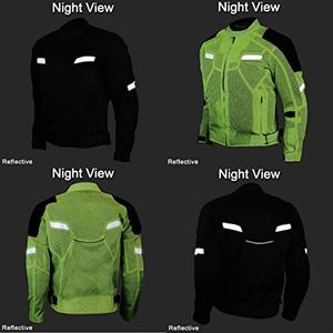 Blouson de <span class=keywords><strong>moto</strong></span> léger pour <span class=keywords><strong>homme</strong></span>, grande taille, toutes saisons, certifié CE, en maille respirante, imperméable, coupe-vent, % polyester - Product Image 4