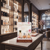 Expositor de Perfumes de Madera y Acrílico Personalizado, Moderno, Ecológico y de Lujo para Tiendas de Cosméticos