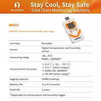 Enregistreur de température traceable NIST, enregistreurs de données de température USB pour équipements de laboratoire et armoires d'incubation