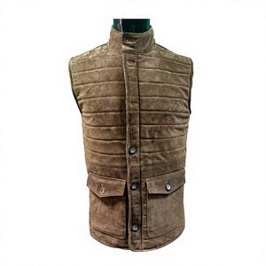Chaleco de Cuero de Gamuza Tony Brown para Hombre, Corte Regular, Suave, Transpirable, Resistente al Viento, Casual y Elegante, Diseño 3D, Nueva Llegada al Por Mayor - Product Image 1