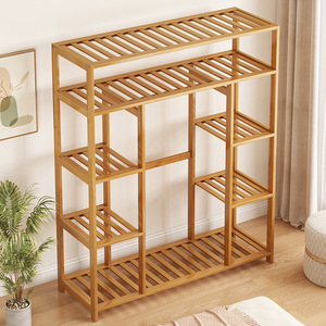 Simple floor-standing <b>clothes</b> <b>rack</b> for home use, a versatile bamboo storage <b>rack</b> for dressing rooms. - Product Image 4