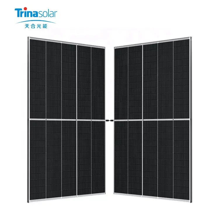 لوحات طاقة شمسية من Trina TSM-DE20 أصلية وحدات أحادية 585 وات 590 وات 595 وات 600 وات 605 وات معتمدة بشهادة CE TUV