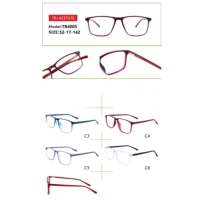 Monture de lunettes optiques en acétate TR en gros, monture de lunettes de prescription carrée et circulaire multicolore et multi-style