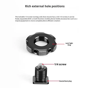 Adaptador de Montura de Zapata Fría Bloqueable de 1/4'' a 3/8-1/4, de Aleación de Aluminio, Mini Portátil para Vlog, Transmisiones en Vivo, Gimbal, Cámara SLR, con Logotipo Personalizado - Product Image 4