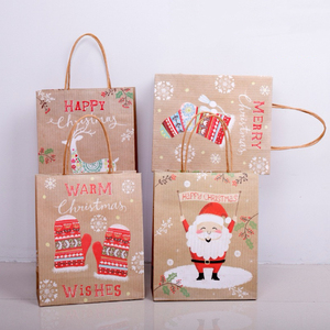 <strong>Red</strong> Christmas Kraft Paper <strong>Bags</strong> Goody <strong>Gift</strong> <strong>Bags</strong> With Handles Xmas Present Packaging <strong>Bags</strong> - Product Image 5