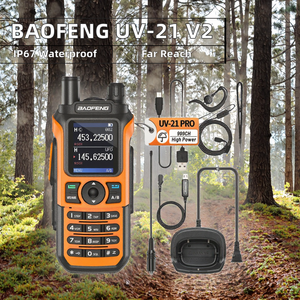 Para Baofeng UV-21 <span class=keywords><strong>Pro</strong></span> V2, Potente Walkie Talkie Impermeable de Largo Alcance, Frecuencia Inalámbrica de Triple Banda, UV-5R 22Pro S22 Tipo-C, Dos Unidades - Product Image 5