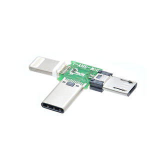 Bộ chuyển đổi cáp sạc dữ liệu đa cổng 3 trong 1 usberr Bộ chuyển đổi Micro USB/Lightning/Type-C - Product Image 4