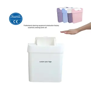 Caixote de resíduos de hotel de cozinha de banheiro inteligente com sensor de plástico personalizado de grande capacidade de fábrica na China