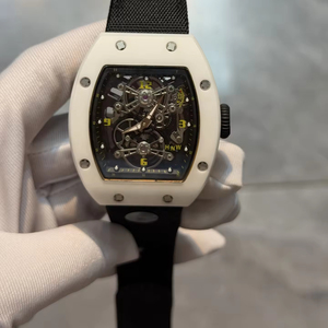 Luxury Men's Skeleton <b>Watch</b> White Ceramic Case Sapphire Crystal Automatic Mechanical Sport Designer Wristwatch High Quality - Product Image 1