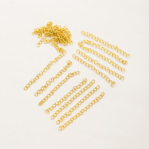 Gold Plated <b>Chain</b> Extension 5cm 3.6mm 2.8mm For Bracelet Making Jewelry Findings - Product Image 4