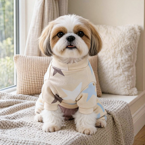 PETCIRCLE Pet <b>Clothes</b> <b>for</b> Spring and Autumn: <b>Small</b> <b>Dog</b> Puppy Onesie with Leash, Soft and Cozy Home Wear - Product Image 2