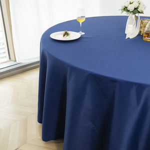Housse de table ronde en polyester tissé extensible anti-taches de qualité supérieure de 120 pouces, taille et couleur personnalisables, lavable, utilisation hôtelière - Product Image 6