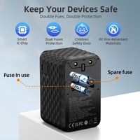 Worldplug 140W GaN chargeur de voyage rapide tous ports adaptateur de voyage international mondial adaptateur de prise universel