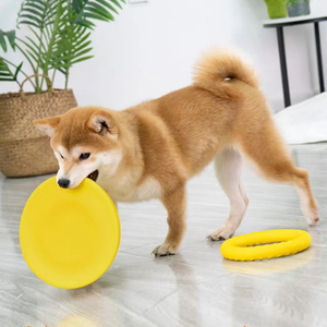 Disque volant <span class=keywords><strong>pour</strong></span> animaux de compagnie en EVA, jaune orange, flottant, résistant aux morsures, jouet interactif <span class=keywords><strong>pour</strong></span> <span class=keywords><strong>chien</strong></span> <span class=keywords><strong>pour</strong></span> l'entraînement en plein air et les <span class=keywords><strong>jeux</strong></span> aquatiques - Product Image 5