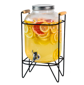 <span class=keywords><strong>5</strong></span> <span class=keywords><strong>gallon</strong></span> thủy tinh tái sử dụng chai nước lớn Jug <span class=keywords><strong>container</strong></span> với kim loại đứng và bìa cho nước trái cây nước giải khát với vòi nước - Product Image 3