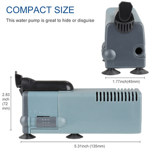 Pompe submersible en plastique écologique Heto 132 GPH (500 L/H 5 W) Petite pompe pour aquarium et bassin de poissons pour étang Statuaire Hydroponie - Product Image 2