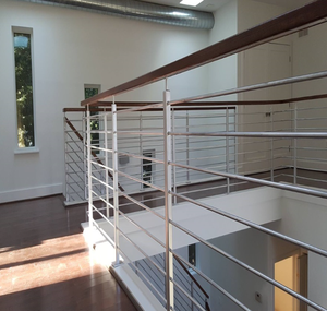 Barandilla Moderna para Escaleras Interiores con Varillas Sólidas de 8 mm, Vidrio Templado de 12 mm y Postes de Acero Inoxidable 304 - Product Image 6