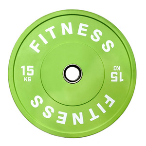 2024 venta al por mayor placas de peso Barbell levantamiento de pesas gimnasio Barbell placas de competición placas de parachoques de goma - Product Image 3