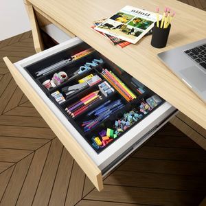 Organisateur de tiroir de cuisine en bambou noir réglable et extensible pour couverts et ustensiles de cuisine - Product Image 6