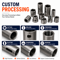 Segments de tubes en acier sur mesure et sections de tuyaux découpées avec précision, usinées CNC, tolérance de 0,2 mm, sans MOQ, pièces de tubes métalliques OEM