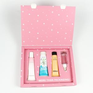 Boîte d'emballage en carton personnalisée avec logo, kit de soins, biodégradable, pliable, écologique, matériaux recyclés, rose, cosmétique - Product Image 4