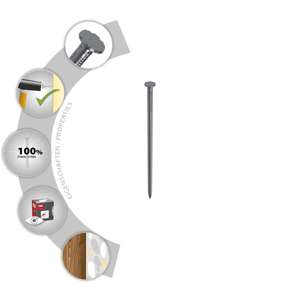 Clavos TOX 4,2x100mm (400g) pasadores de alambre, en blanco con cabeza avellanada (DIN 1151) - Product Image 3