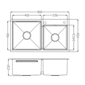Hot Sell Black Modern Kitchen Sink 304 Stainless Steel Double Kitchen Sink - Product Image 2