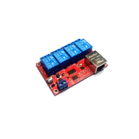 Taidacent Miniatur 5V 12V 24V 4/8-Channel Solid State TCP/IP Network Relay Switch Ethernet RJ45 Modul Pengontrol LAN Pintar