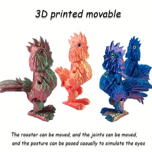 ของเล่นรูปไก่แบบข้อต่อขยับได้พิมพ์ลาย3D สำหรับตกแต่งโต๊ะของเล่นพิมพ์ลาย3D - Product Image 3